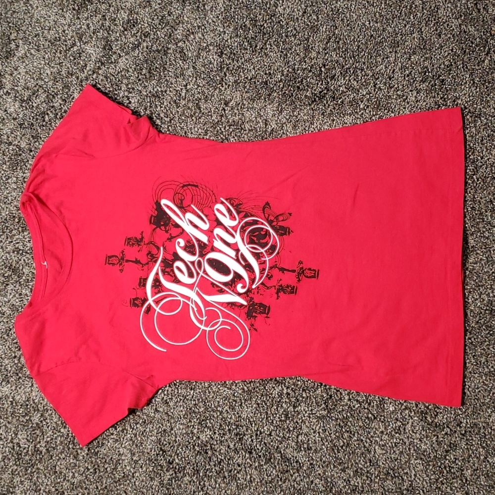 Vintage Tech N9ne/ Strange Music Red Baby Doll Tee Women's Size Small